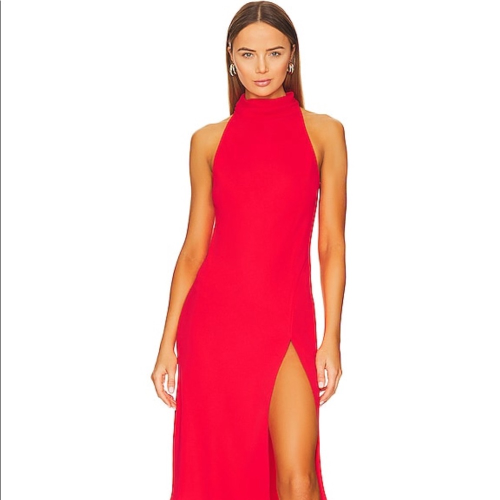 Stanford Dress in Crimson - Picture 2 of 4